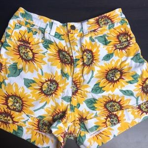 American Apparel sunflower shorts